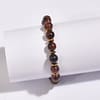 Silver Bracelet Slider with Red Agate