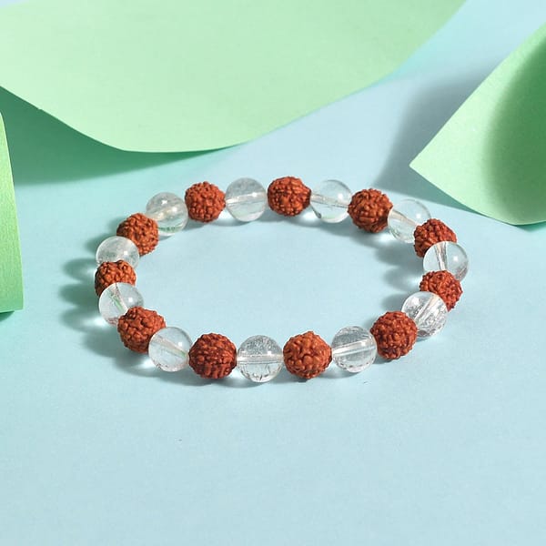 Rudraksha and Crystal Bracelet BB18_2