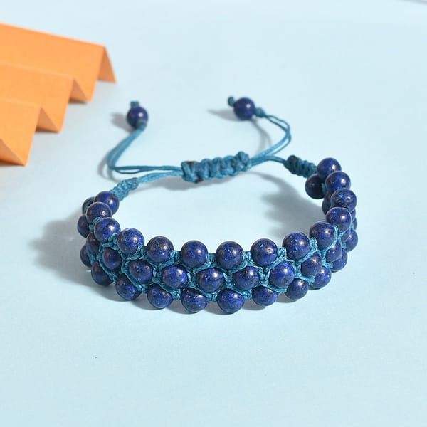 Lapis 3 Line Adjustable Bracelet BB30_2