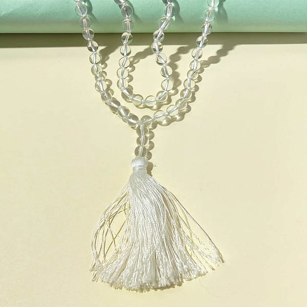 Natural Crystal Mala Sphatik Japa Mala 108 Beads